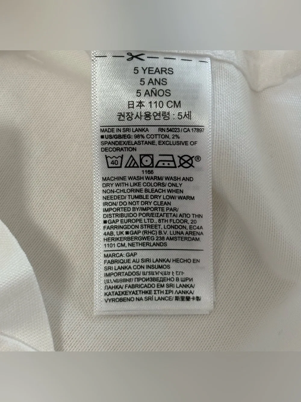 NWT Baby Gap Boys White Long Sleeve Button Down Shirt Size 5yrs